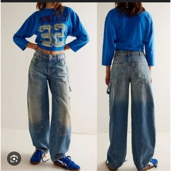 We The Free Loren High Rise Carpenter Barrel jeans 27 - Picture 1 of 12
